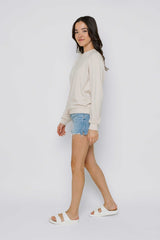 Jenna Luxe Fleece Crew - Distractions Clothing