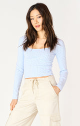 Jess Pointelle Sweater - Distractions Clothing