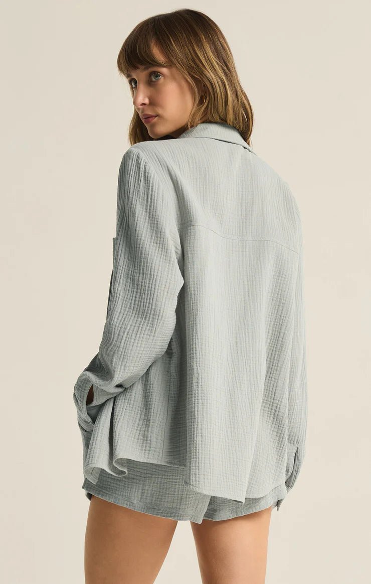 Kaili Button Up Gauze Top - Distractions Clothing