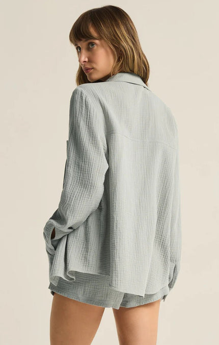 Kaili Button Up Gauze Top - Distractions Clothing