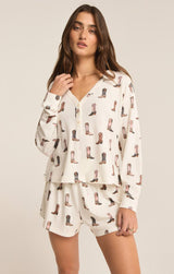Kick off Your Boots Long Sleeve Top - Distractions Clothing