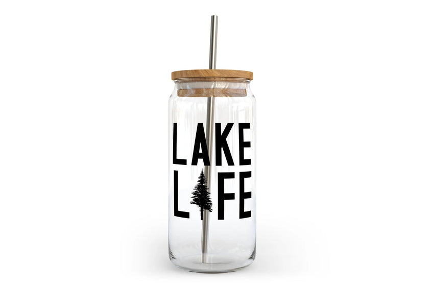 Lake Life Glass Can - Distractions Clothing