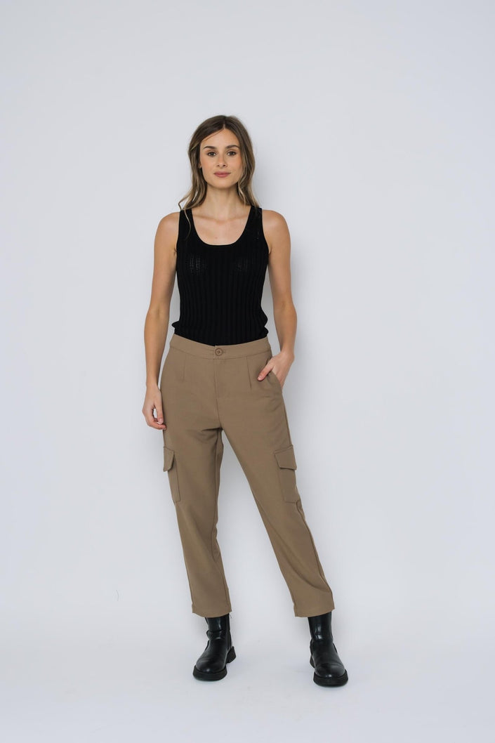 Laurel Slim Cargo Pant - Distractions Clothing