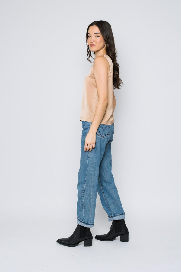 Leia Satin Tank - Distractions Clothing