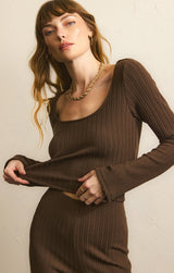 Madeline Rib Long Sleeve Top - Distractions Clothing