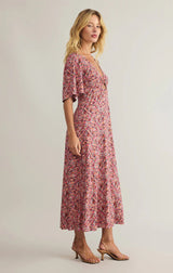 Mavis Dulce Floral Midi Dress - Distractions Clothing