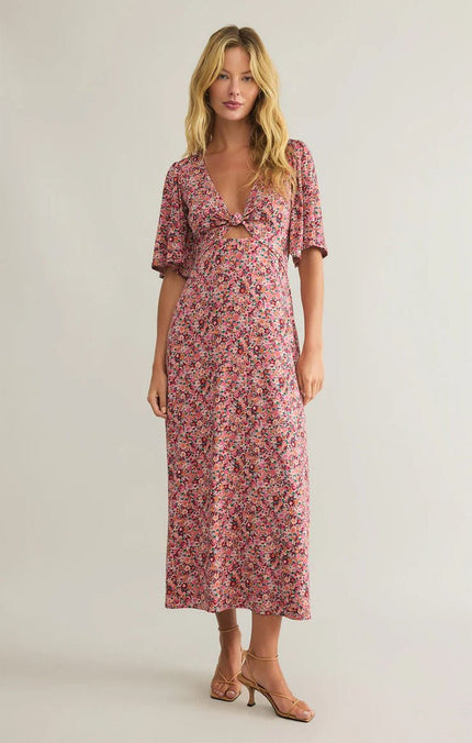 Mavis Dulce Floral Midi Dress - Distractions Clothing