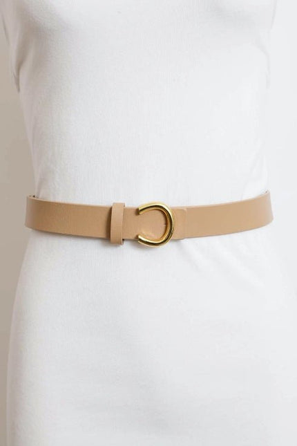 Minimalist Gold Horseshoe Belt - Distractions Clothing