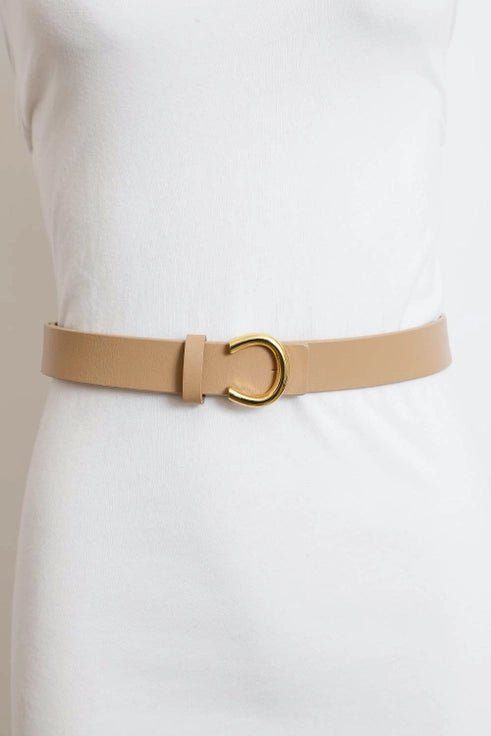 Minimalist Gold Horseshoe Belt - Distractions Clothing