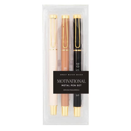 Motivational Metal Pen Set - Distractions Clothing