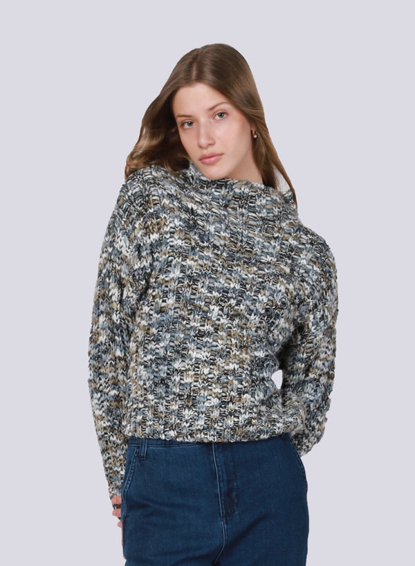 Multi Colored Textured Stitch Sweater - Distractions Clothing