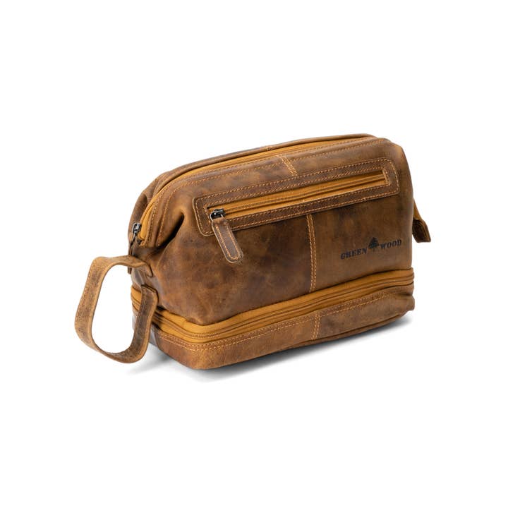 Napier Men's Leather Toiletry Bag - Distractions Clothing