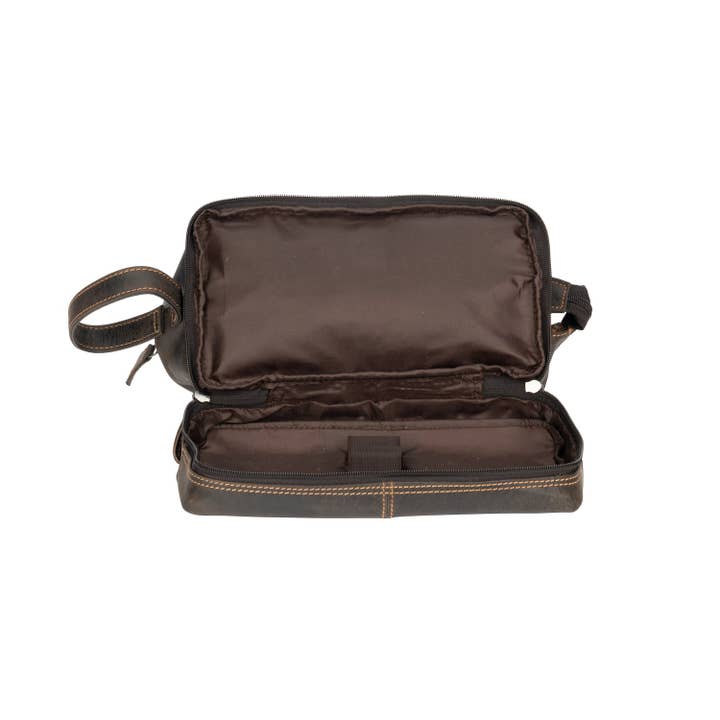 Napier Men's Leather Toiletry Bag - Distractions Clothing