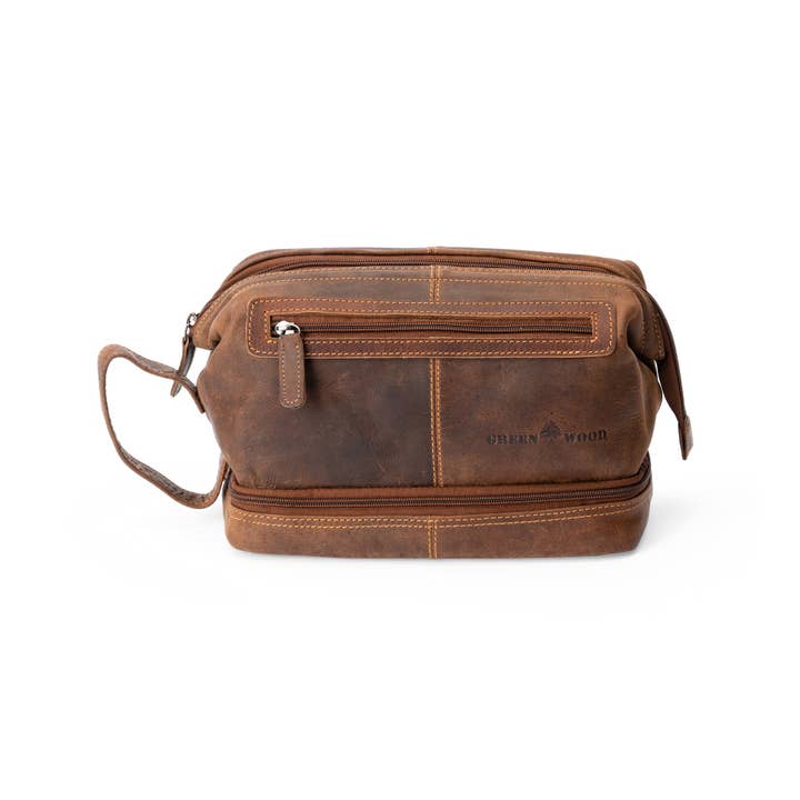 Napier Men's Leather Toiletry Bag - Distractions Clothing