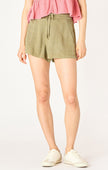 Olive Pull on Shorts - Distractions Clothing