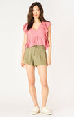 Olive Pull on Shorts - Distractions Clothing