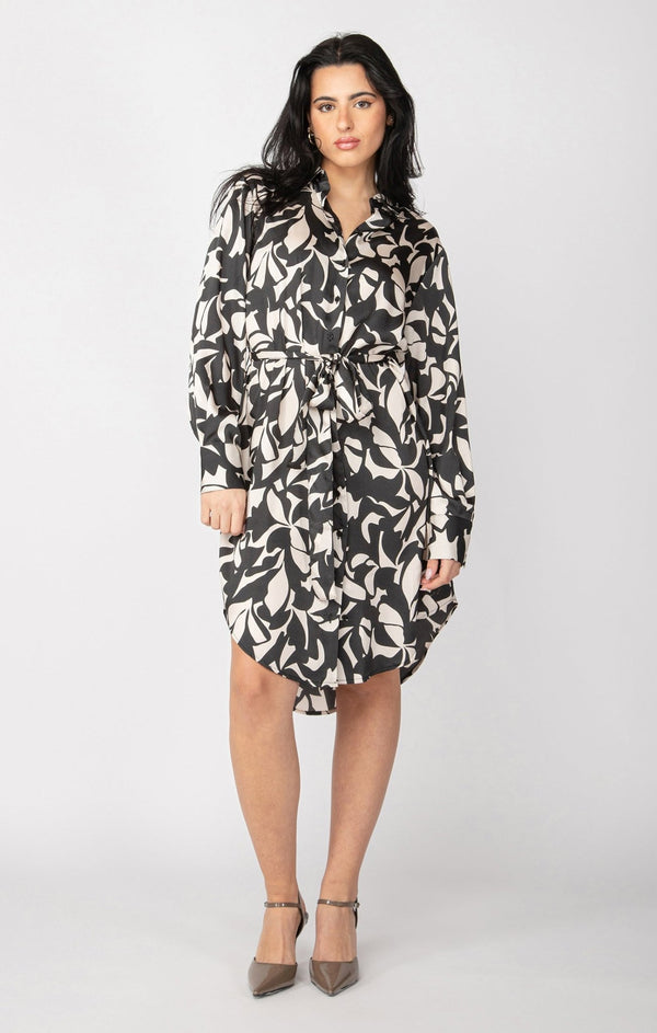 Olivia Belted Shirt Dress - Distractions Clothing