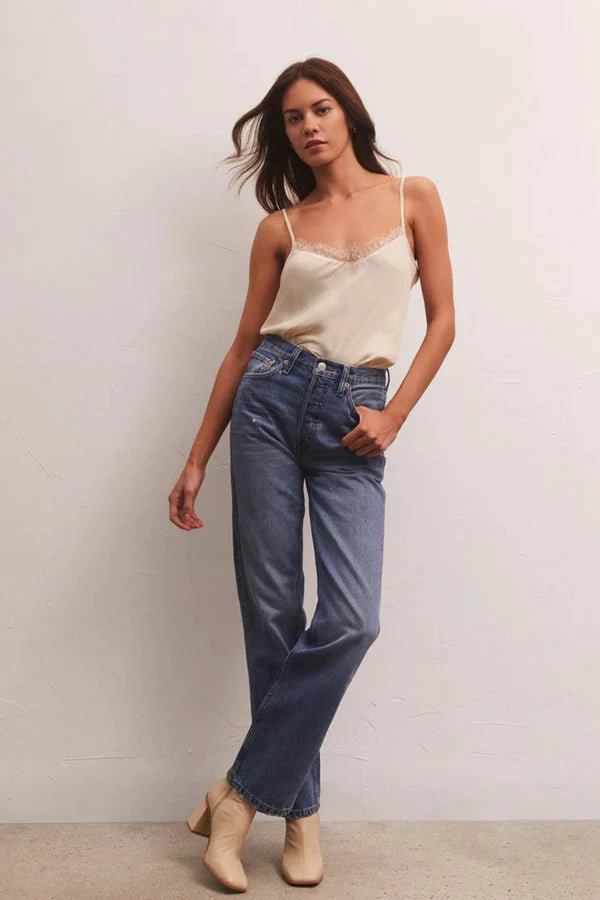 Perla Lace Trim Cami - Distractions Clothing