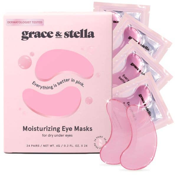 Pink Moisturizing Under Eye Masks - Distractions Clothing- Grace and Stella
