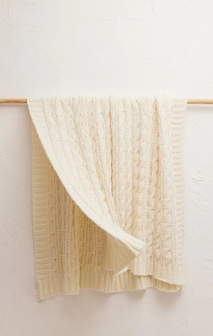 Plush Cable Knit Blanket - Distractions Clothing