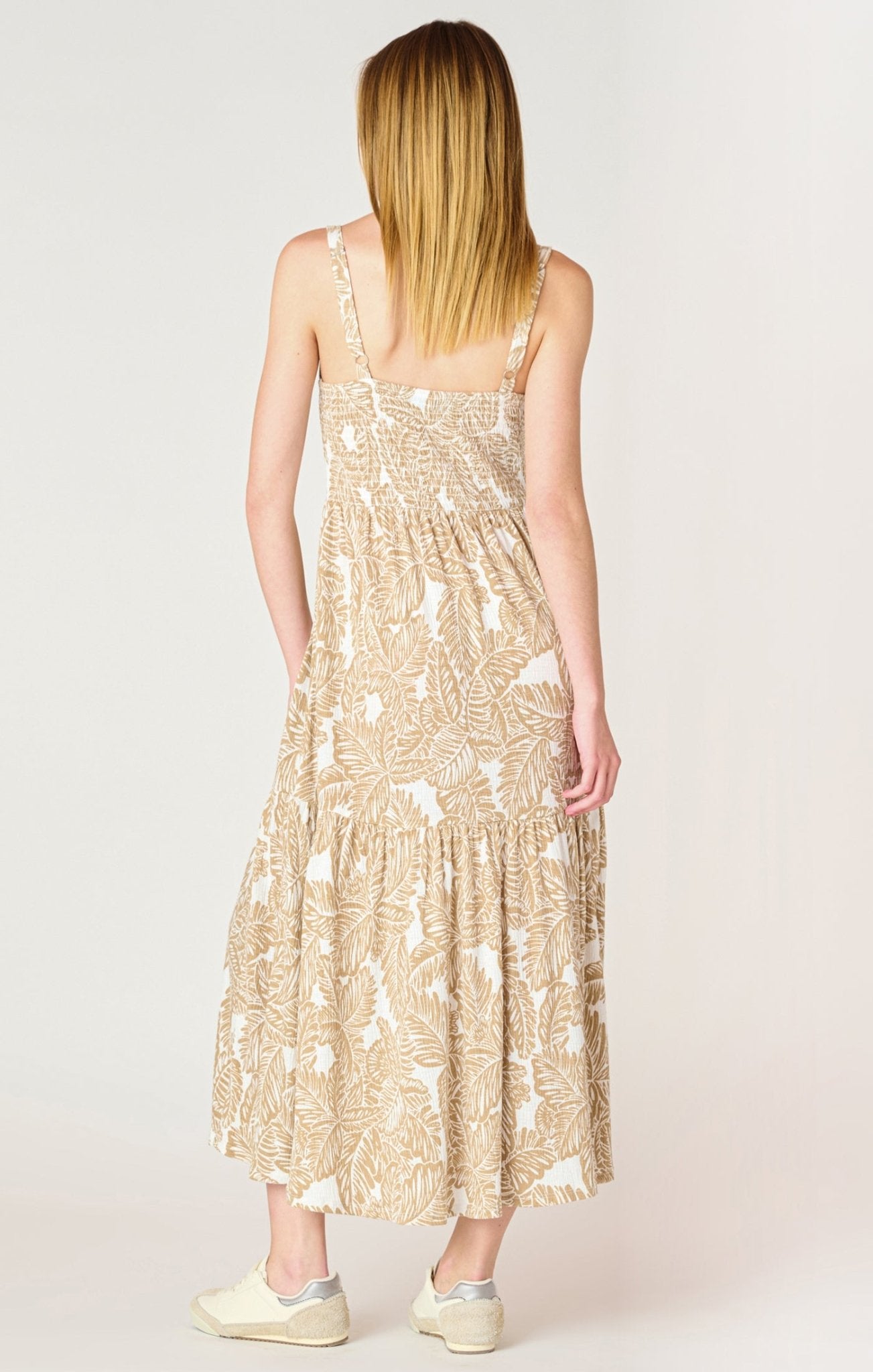 Pretty Palm Midi Dress - Distractions Clothing