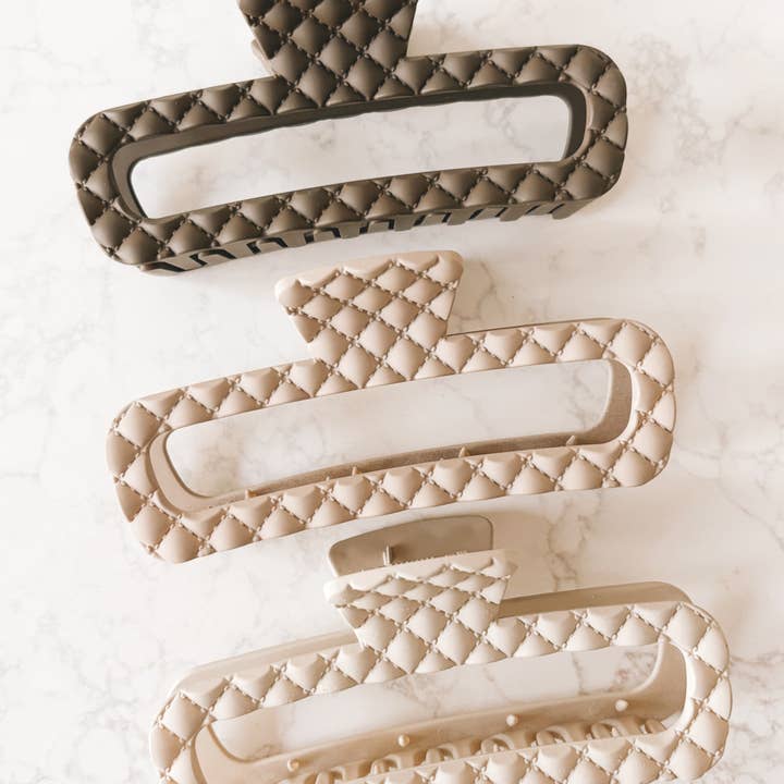 Quilted Matte Claw Clip - Distractions Clothing