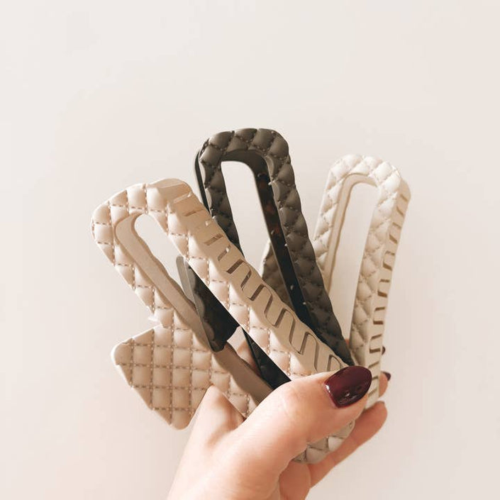 Quilted Matte Claw Clip - Distractions Clothing