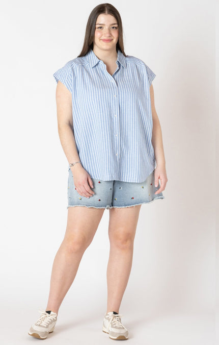 Reese Stripe Curvy Shirt - Distractions Clothing