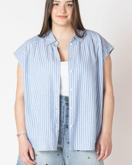 Reese Stripe Curvy Shirt - Distractions Clothing
