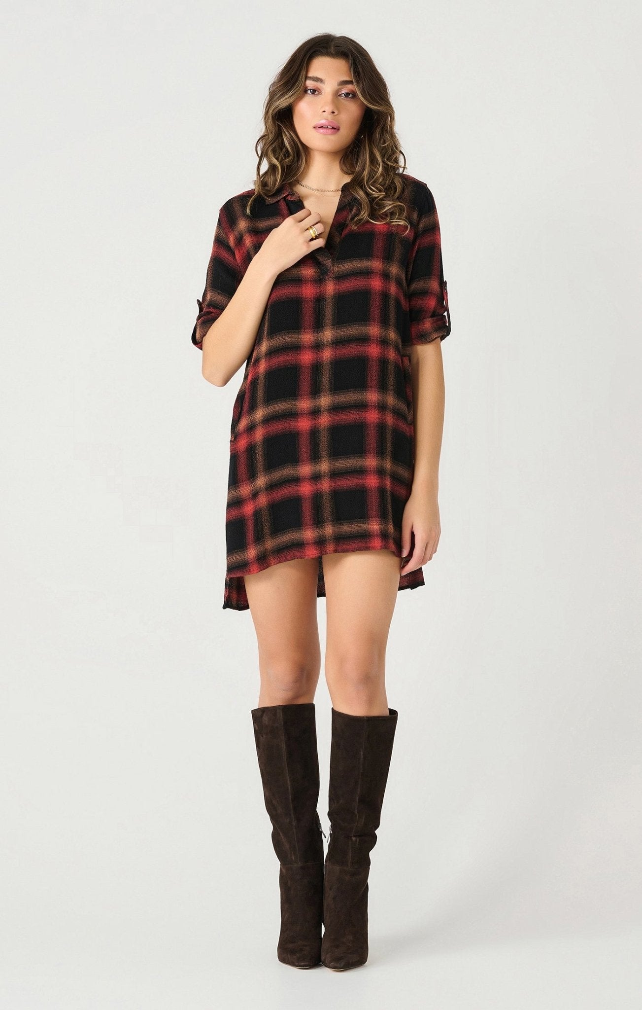 Scarlett Shirt Dress - Distractions Clothing