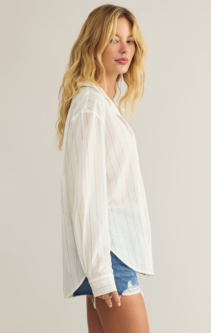 Seaport Striped Button Up Shirt - Distractions Clothing