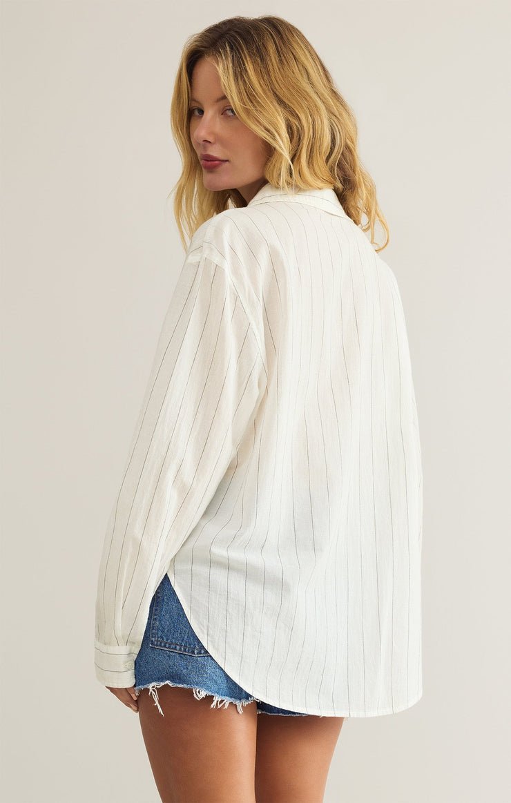 Seaport Striped Button Up Shirt - Distractions Clothing