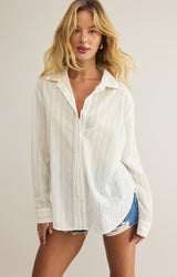 Seaport Striped Button Up Shirt - Distractions Clothing