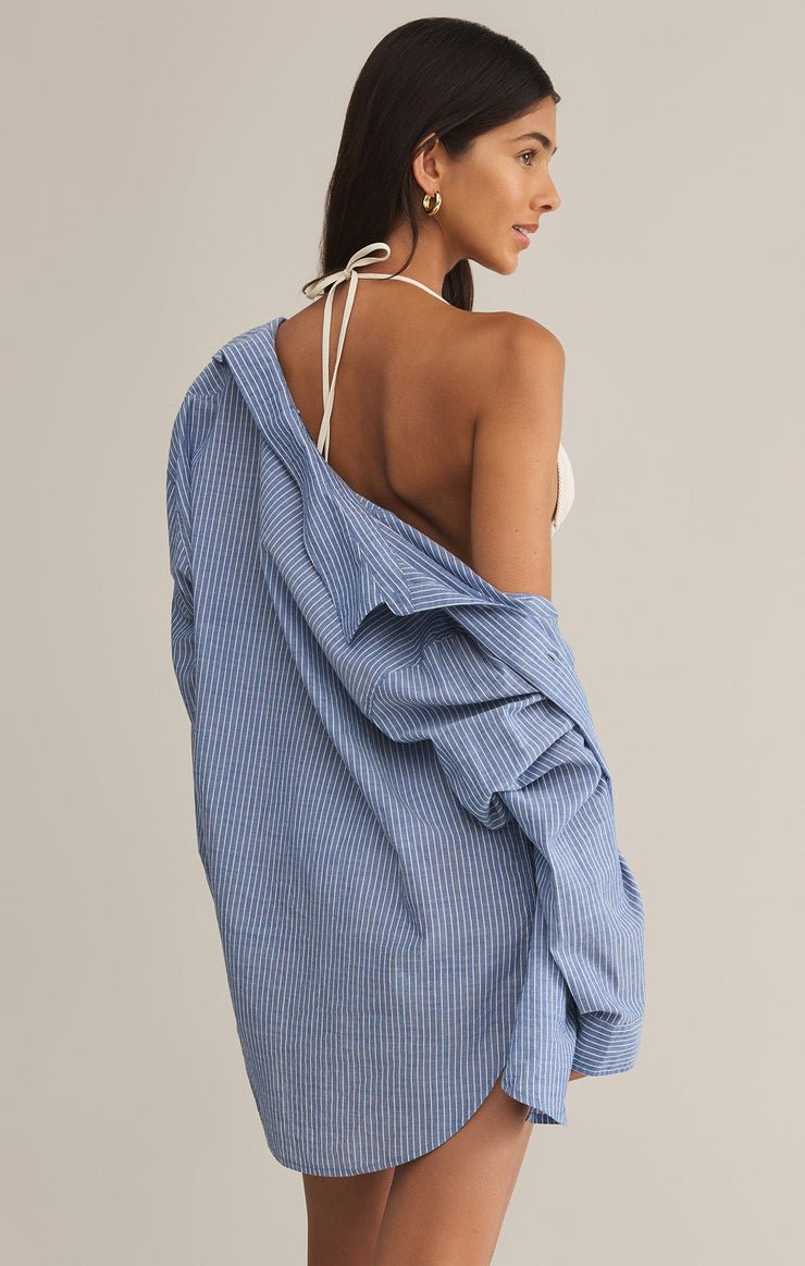 Seaport Striped Button Up Shirt - Distractions Clothing