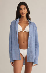 Seaport Striped Button Up Shirt - Distractions Clothing