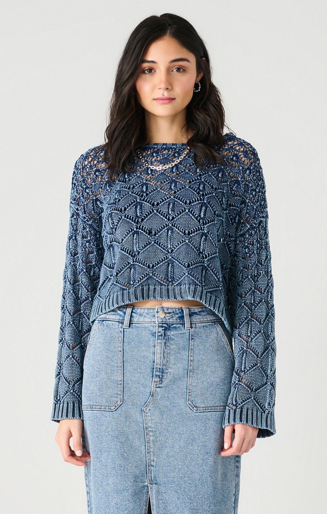 Skye Crochet Sweater - Distractions Clothing