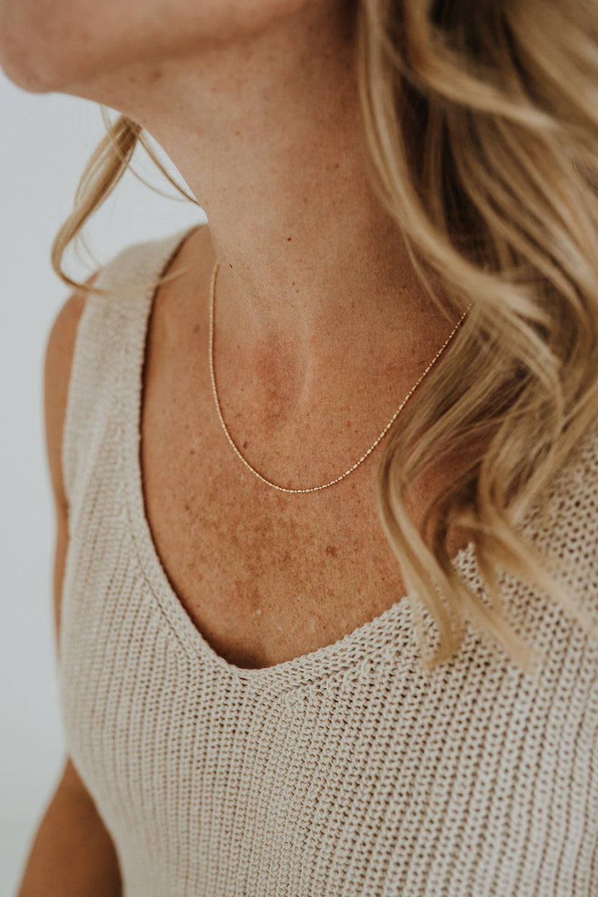 Dainty Ball Bar Chain