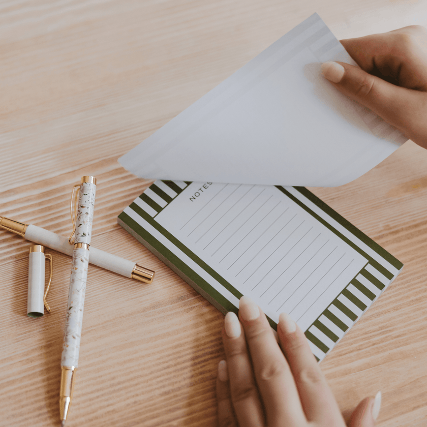 Striped Notepad - Distractions Clothing