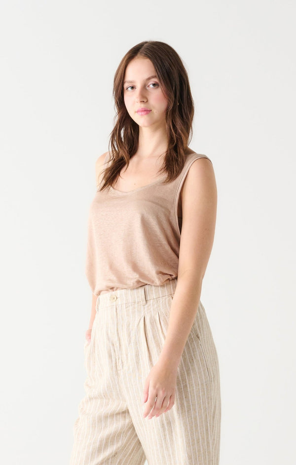 Talia Linen Tank - Distractions Clothing