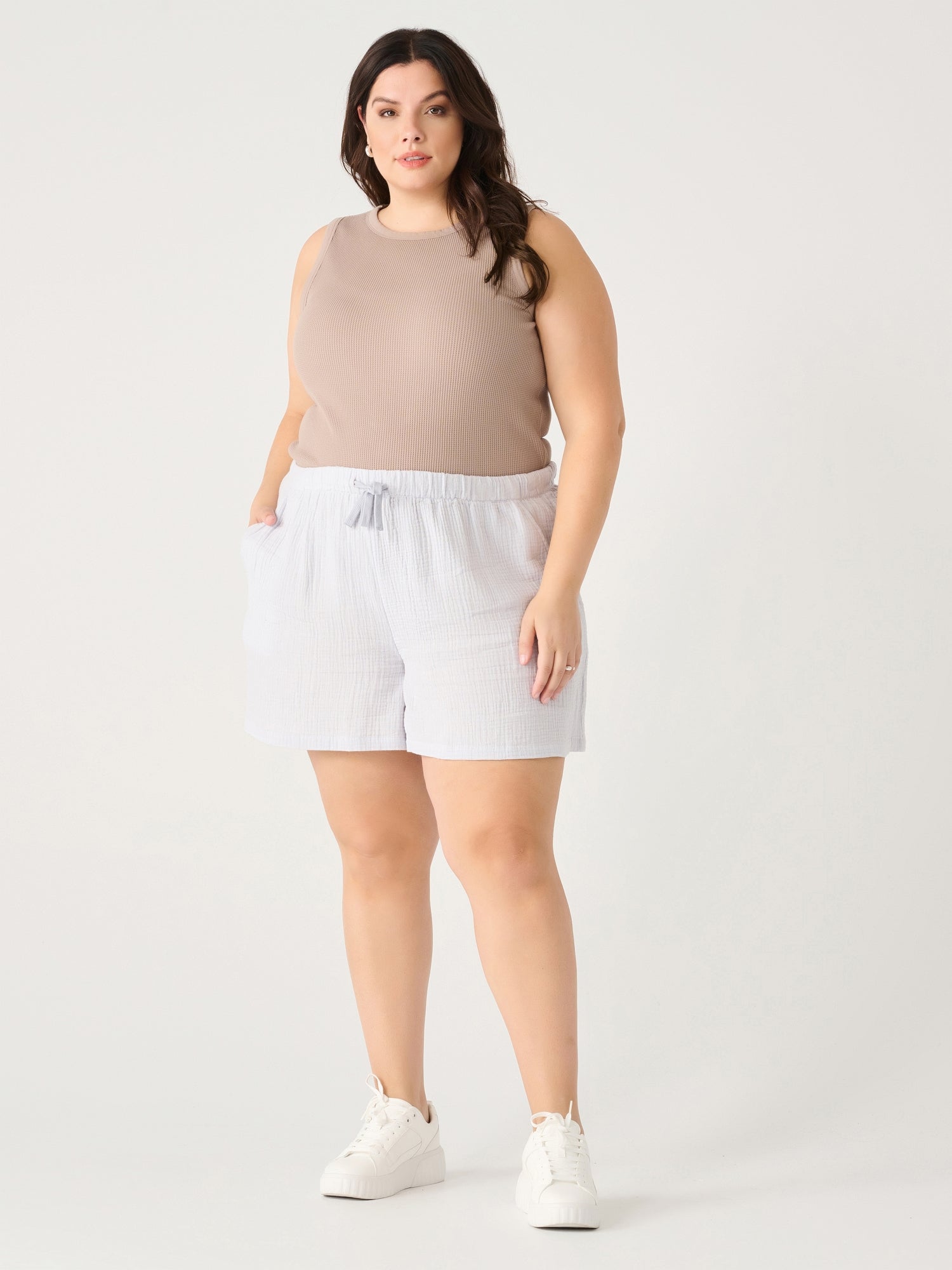 Tessa Curvy Textured Short - Distractions Clothing