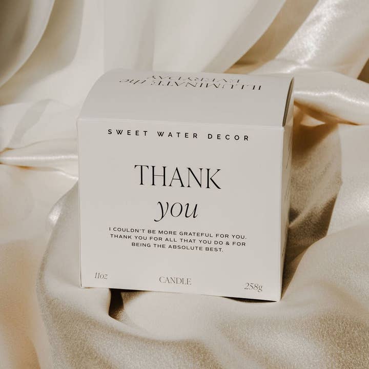 Thank You Ribbed Candle - Distractions Clothing