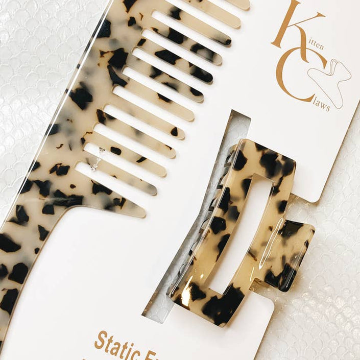 Tortoise Comb & Clip Combo - Distractions Clothing