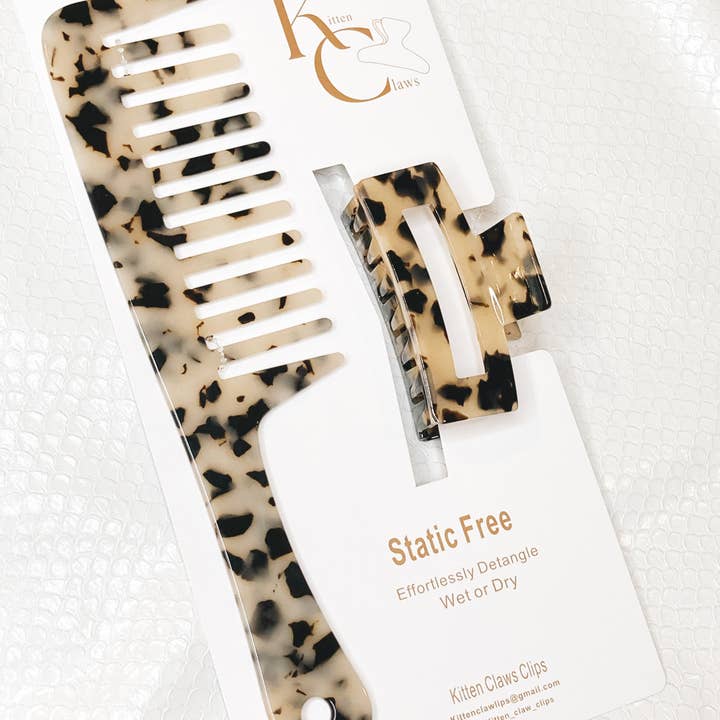 Tortoise Comb & Clip Combo - Distractions Clothing