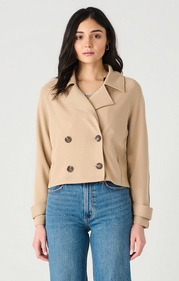 Jade Cropped Trench