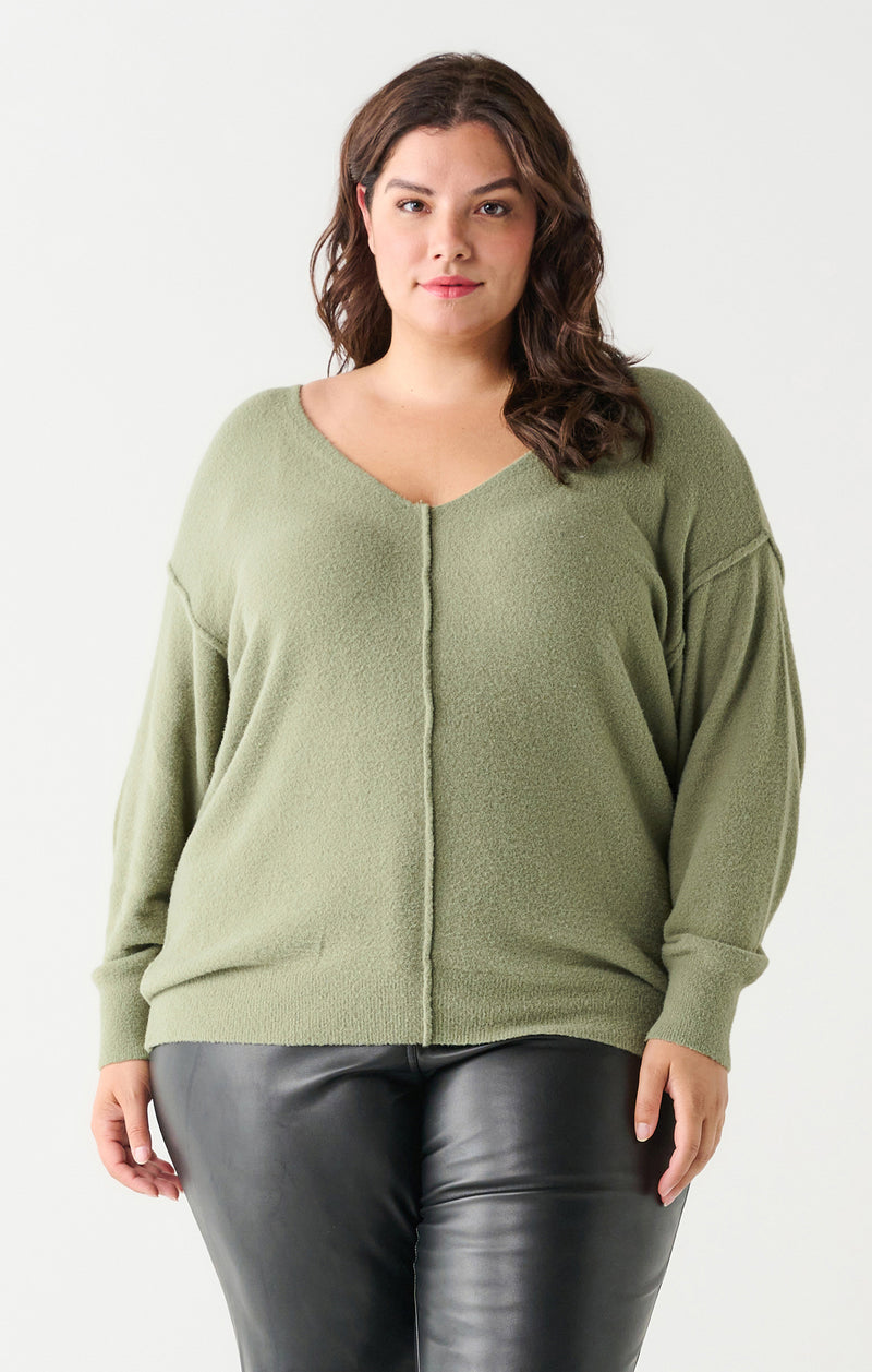 Soft Sage Curvy Sweater