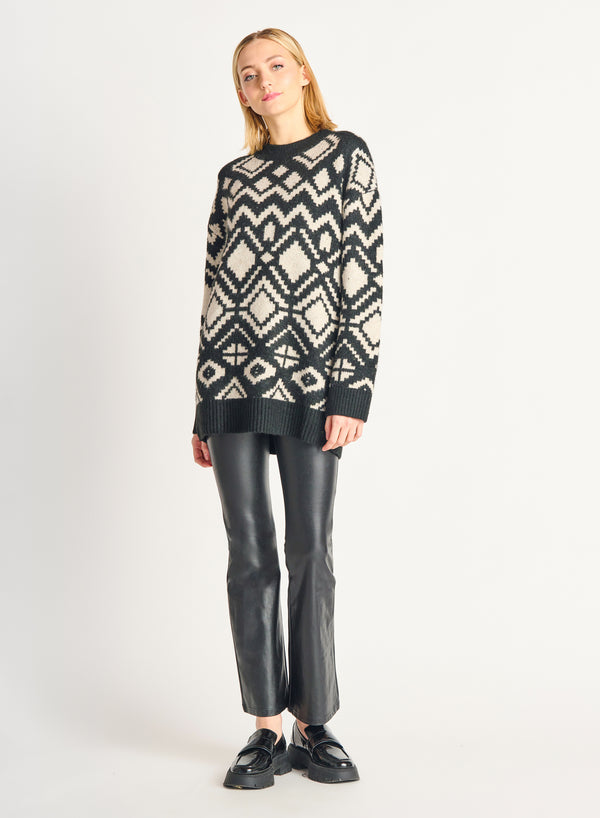 Longline Jacquard Sweater