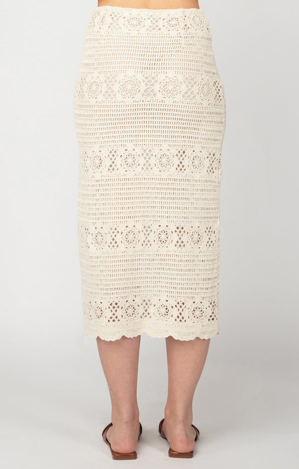 Oceana Crochet Midi Skirt