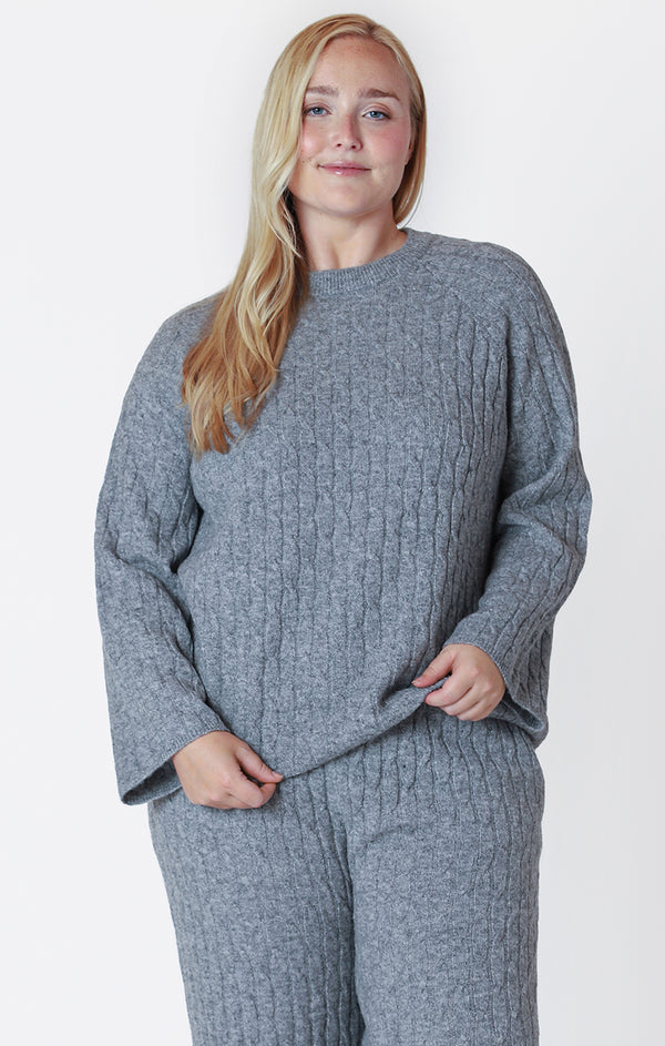 Maia Curvy Cable Knit Sweater