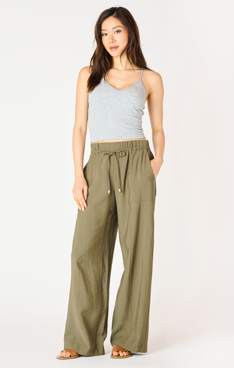 WOMENS DEX WIDE LEG BELTED FLOWY PANT