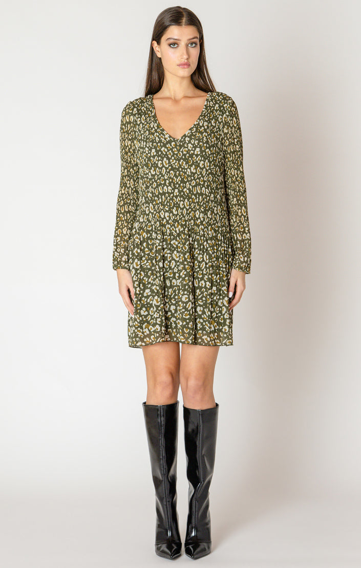 Forest Pleated Dress